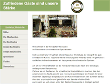 Tablet Screenshot of heslacher-weinstube.de